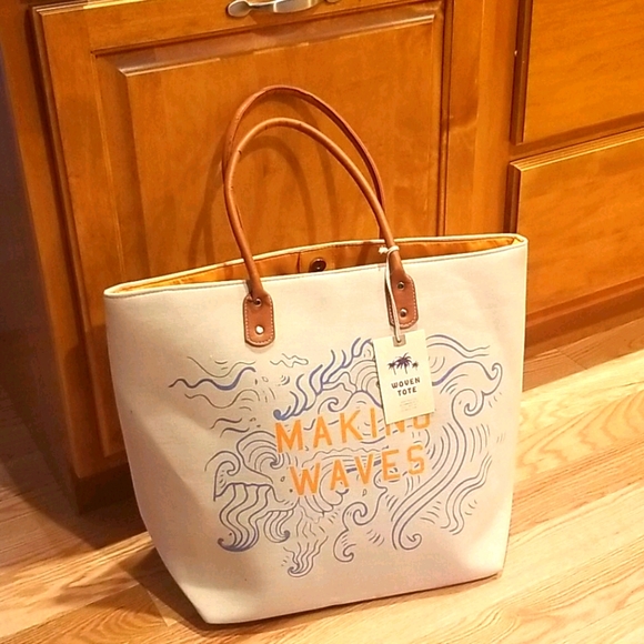 Making Waves Large Woven Tote